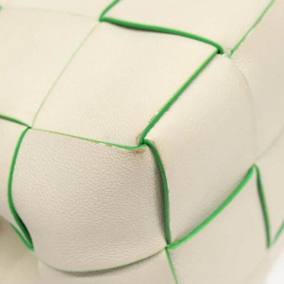 BOTTEGA VENETA MAXI INTRECCIATO Parakeet Small Cassette Bag Leather Auth - Picture 15 of 16